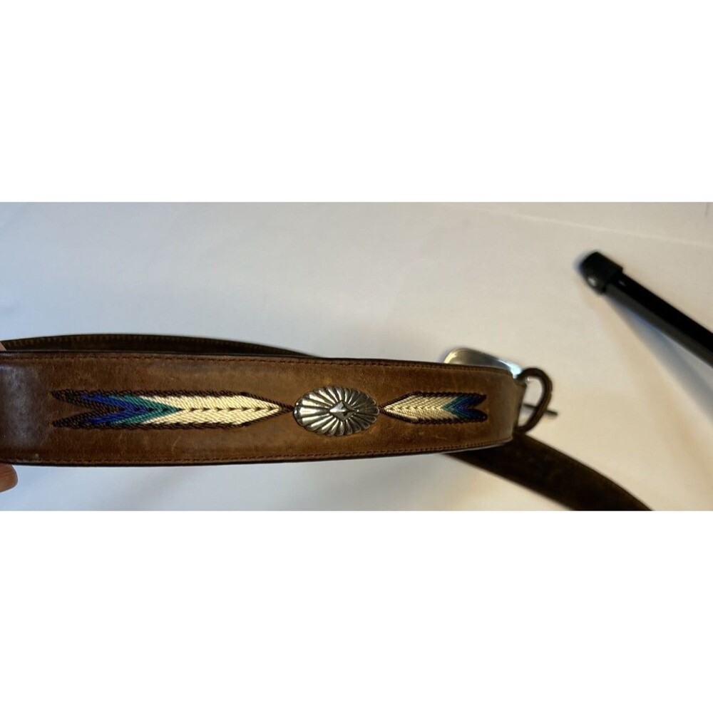 Tony Lama Belt Leather Western Concho Southwest Cowboy Belt 36 7699L